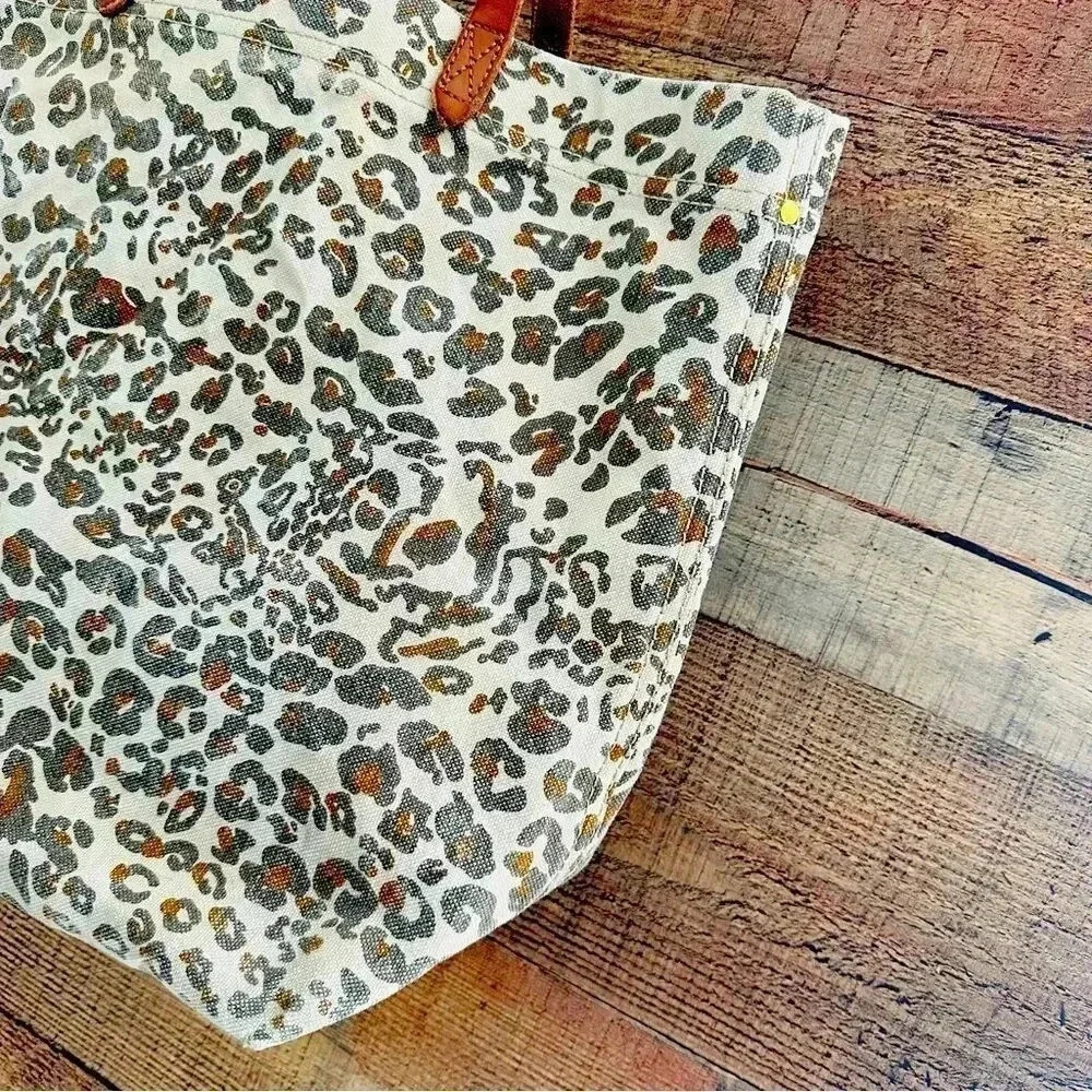 Madewell The Canvas Transport Tote Print Edition Cheetah/Leopard - Picture 5 of 11